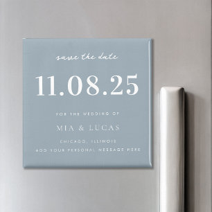 Minimal Chic Wedding Date Nicht-Foto Save the Date Magnet