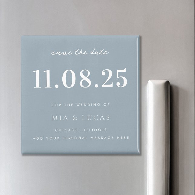 Minimal Chic Wedding Date Nicht-Foto Save the Date Magnet (Von Creator hochgeladen)