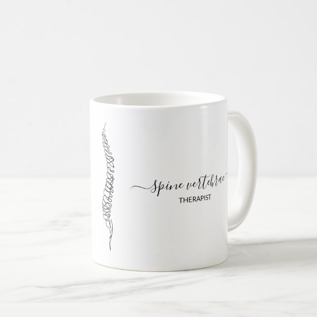 Minimal Chiropractor Spine Massage Therapist Kaffeetasse (VorderseiteRechts)