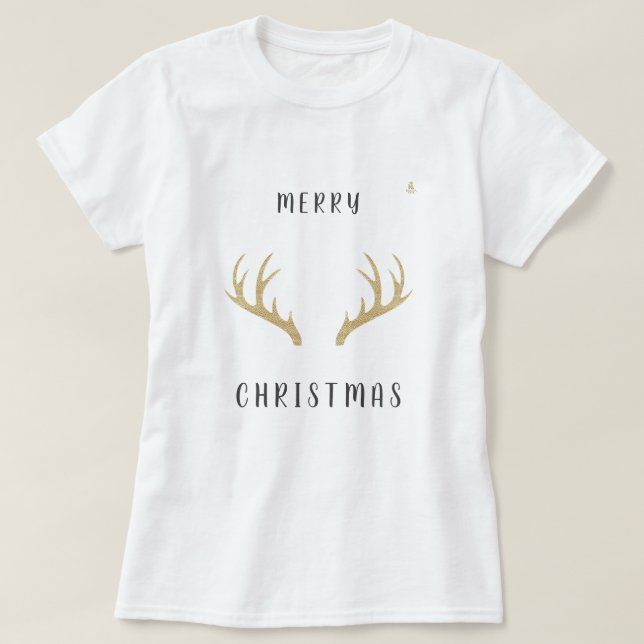 Minimal Christmas Line Art Tree | KaliraArts T-Shirt (Design vorne)