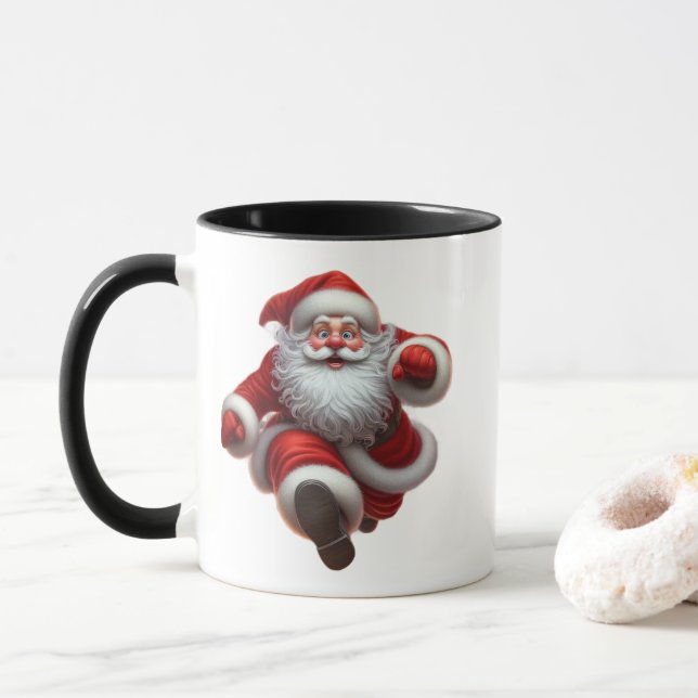 Minimal Christmas Mug | Line Art Tree | KaliraArts Tasse (Mit Donut)