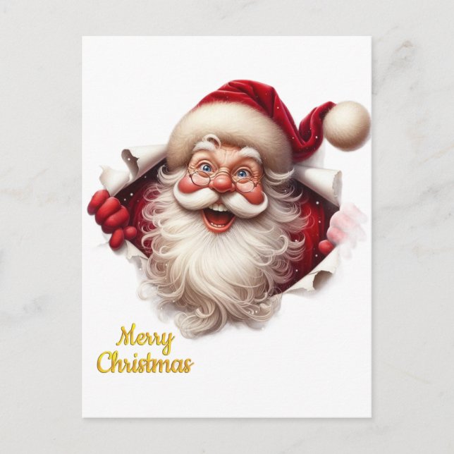 Minimal Christmas Postcard | Line Art Tree | Kalir Postkarte (Vorderseite)