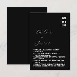 Minimal Classic Black Wedding