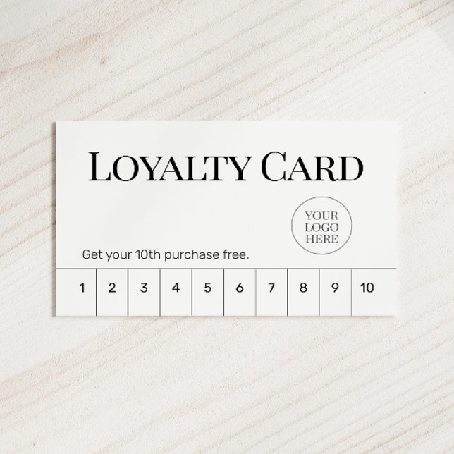 Minimal Classic Business Flat Loyalty Card Treuekarte (Von Creator hochgeladen)