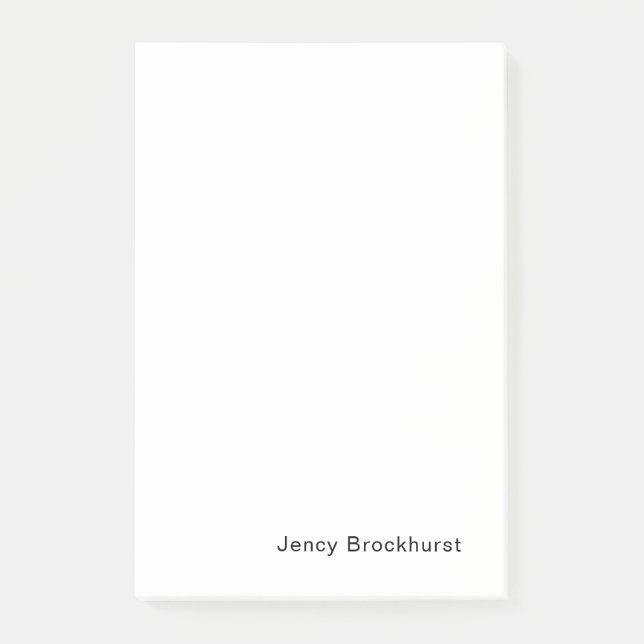 Minimal Classic White Masculine Design Post-it Klebezettel (Vorderseite)