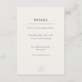 Minimal Coastal Sand Dollar Wedding Begleitkarte