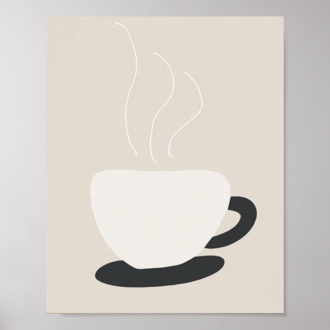 Minimal Coffee Cup – Modern Neutral Wall Art Poster (Vorne)