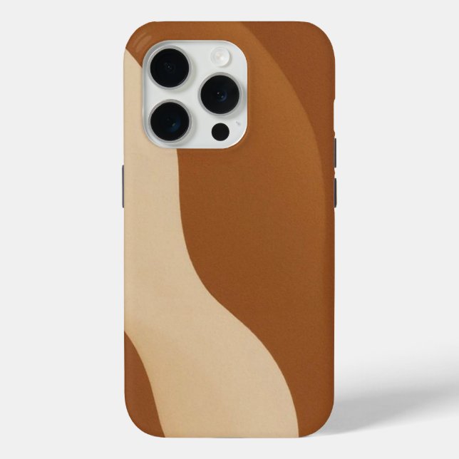 "Minimal Coffee & Mocha Tone Phone Case Trendy (Rückseite)