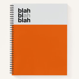 Minimal Color Block Notebook – Blah Blah Blah Notizbuch