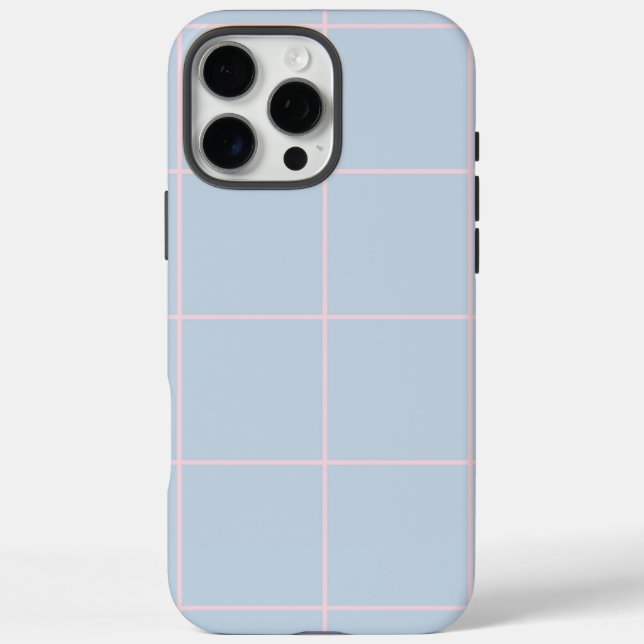 Minimal Color Grid Check Pattern Case-Mate iPhone Hülle (Rückseite)
