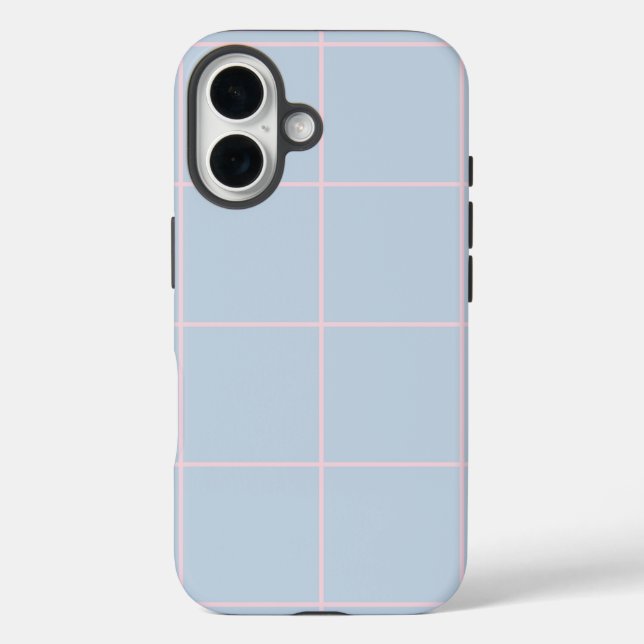 Minimal Color Grid Check Pattern Case-Mate iPhone Hülle (Rückseite)
