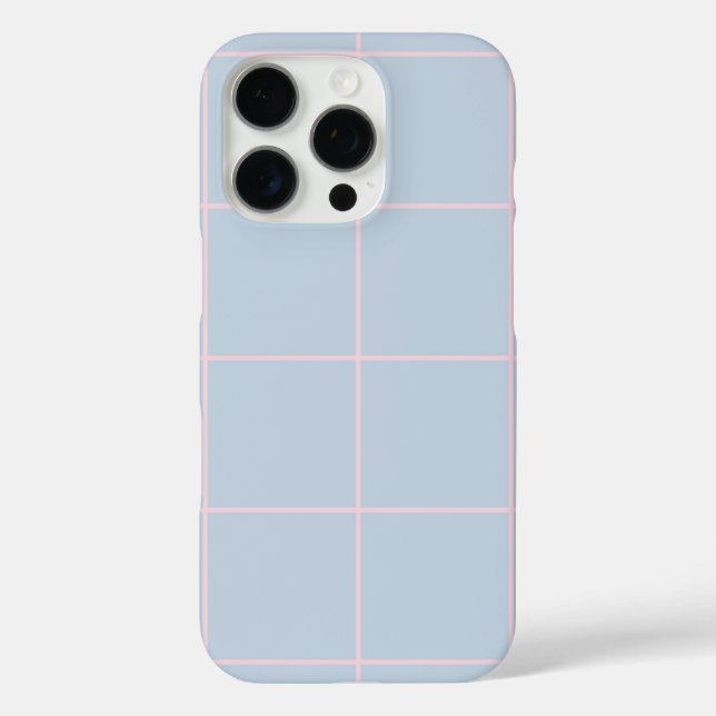 Minimal Color Grid Check Pattern Case-Mate iPhone Hülle (Rückseite)