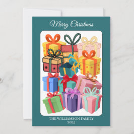 Minimal Colorful Gifts Holiday Card Feiertagskarte