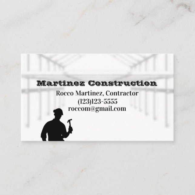 Minimal Construction Business Card Visitenkarte (Vorderseite)