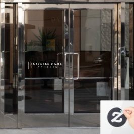 Minimal Consulting Company Moderne Typografie Fensteraufkleber