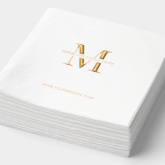 Minimal Corporate Event Business Logo Custom Servietten Mit Folie