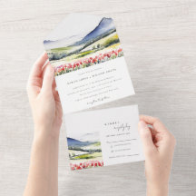 Minimal Country Spring Blumenlandschaft Hochzeiten