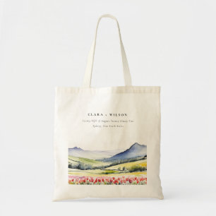 Minimal Country Spring Blumenlandschaft Hochzeiten Tragetasche