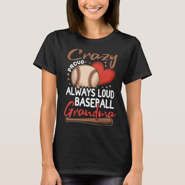 Minimal Crazy Stolz Immer Laut Baseball T-Shirt (Vorderseite)