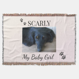 Minimal Cream Blush Pet Photo  Decke