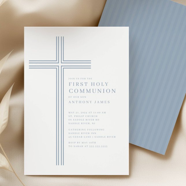 Minimal Cross Holy Communion Invitation Einladung (Von Creator hochgeladen)