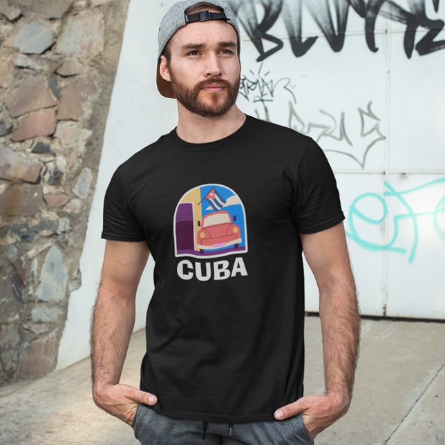 Minimal Cuba Island Vintag Retro Travel T-Shirt (cuba vintage travel t shirt)