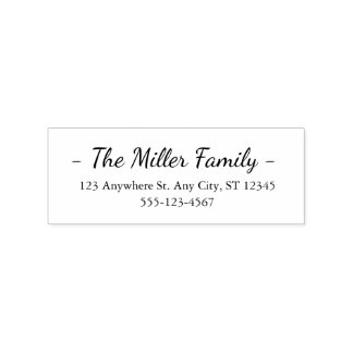 Minimal Custom Address Stamp for Family Mail Gummistempel
