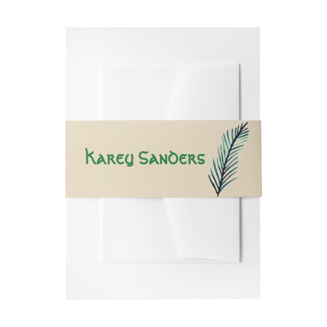 Minimal Custom Bauchbands Einladungsbanderole (Vorderseite Beispiel)