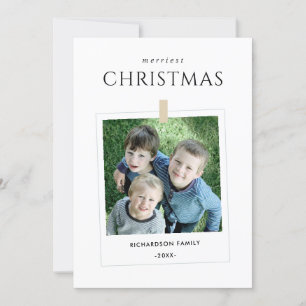 MINIMAL CUSTOM FAMILIENFOTO MERRIEST CHRISTMAS FEIERTAGSKARTE