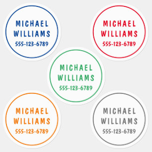 Minimal Custom Modern Personalisiert Boy Name Set Etiketten