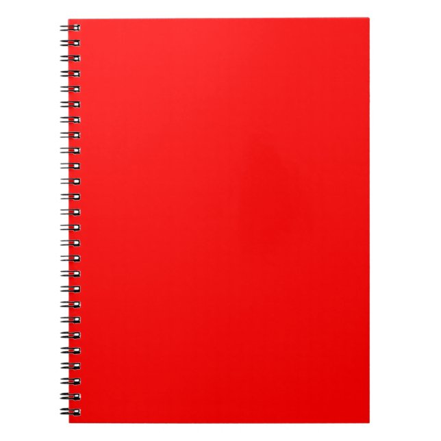 Minimal Custom Red Spiral Notebook Notizblock (Vorderseite)