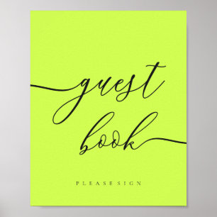 Minimal Cyber Lime Jet Black Feier Gast Poster