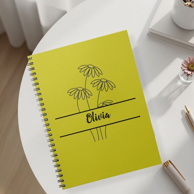 Minimal daisies notebook for girls notizblock (Von Creator hochgeladen)