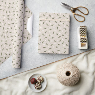 Minimal Daisy Sprig Rustikales Land Geschenkpapier