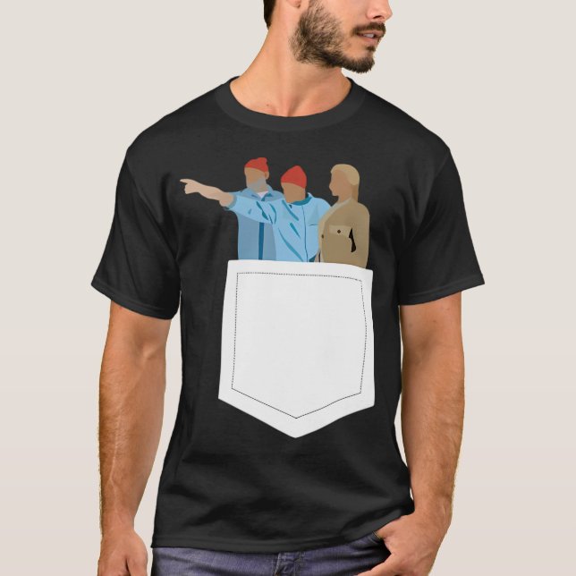 Minimal das Leben Aquatic mit Steve Zissou Poster T-Shirt (Vorderseite)
