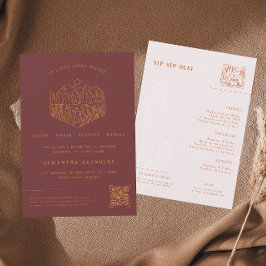 Minimal Desert Fiesta | Bachelorette Weekend Einladung