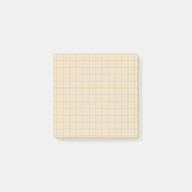 Minimal-Design-Office für Cream Checkered Pattern Post-it Klebezettel (Vorderseite)