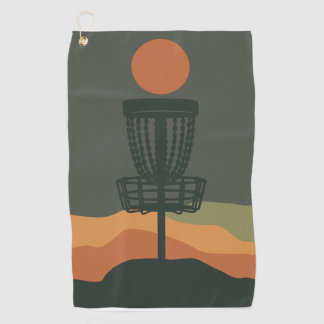 Minimal Disk Golf Basket Disk Handtuch