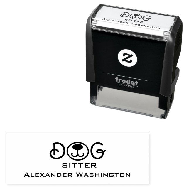 Minimal Dog Sitter Walker Geschäft Permastempel (Beispiel)
