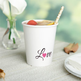 Minimal Dotted Heart Design Pappbecher