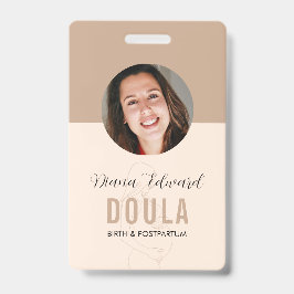 Minimal Doula Identity Photo Design in Soft Beige Ausweis