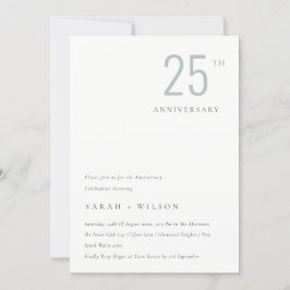 Minimal Dusky Blue Jährlich Einladung