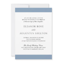 Minimal Dusty Blue Modern in einer Hochzeit