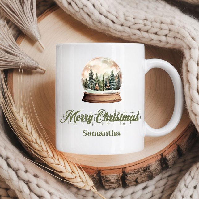 Minimal earthy script Nordic palette custom name   Kaffeetasse (Minimal earthy script Nordic palette custom name christmas mug

)