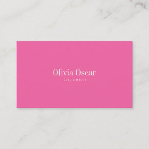 Minimal Einfach Heißrosa Modern Professionell Visitenkarte