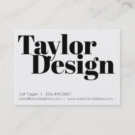Minimal einfach Schwarz und Weiß Visitenkarte