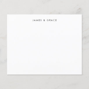 Minimal einfache Clean Couple Names Note Card