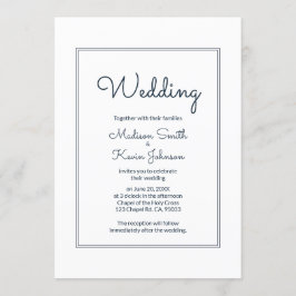 Minimal einfache Cursive Script-Einladung Einladung