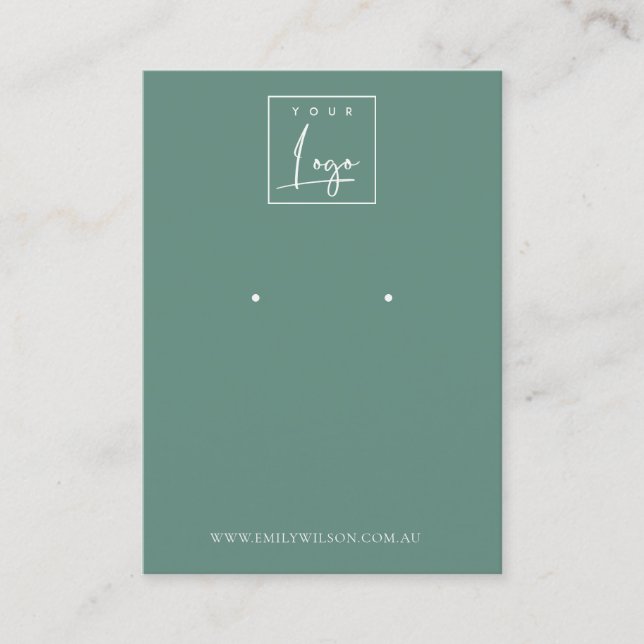 Minimal einfache dunkelblaue Ohrmarkierung Visitenkarte (Vorderseite)