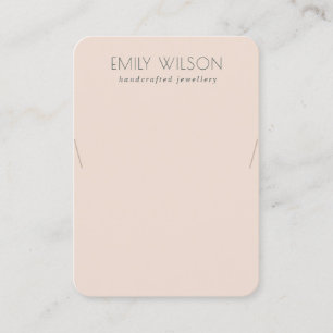 Minimal einfache Dusky Blush Pink Netzklace Anzeig Visitenkarte